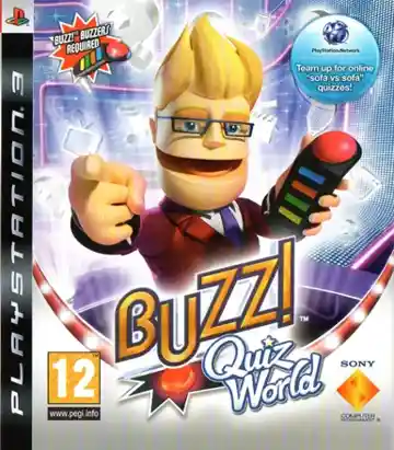 Buzz! - Quiz World (USA) (v1.02) (Disc) (Update) box cover front